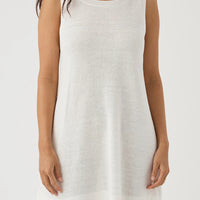 Brie Linen Shift Dress Cream