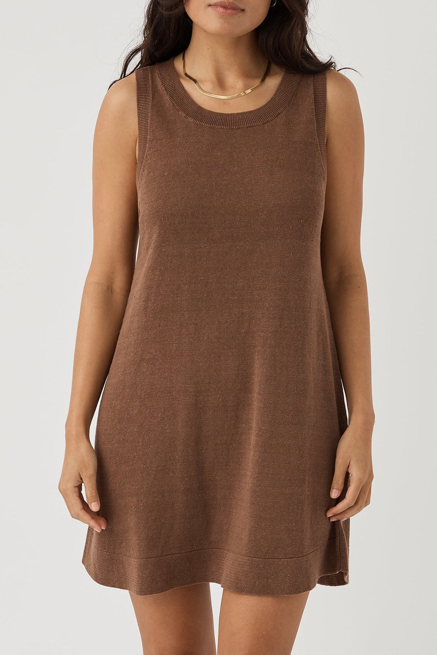 Brie Shift Dress in Chocolate