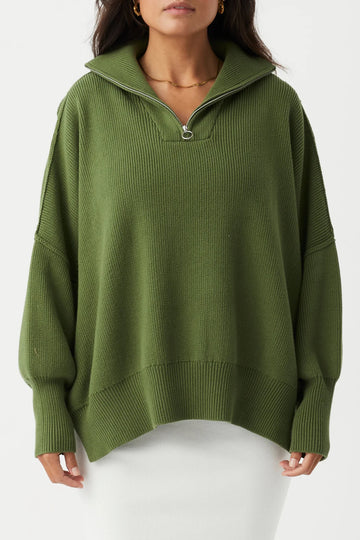 London Zip Sweater Caper