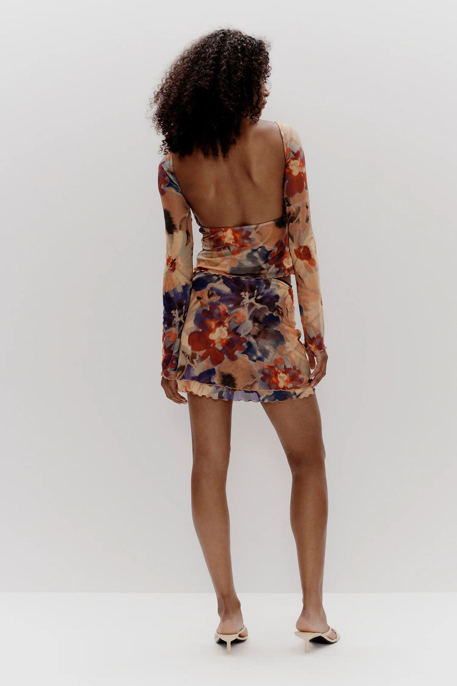 Golden Hour Backless Top Vintage Floral