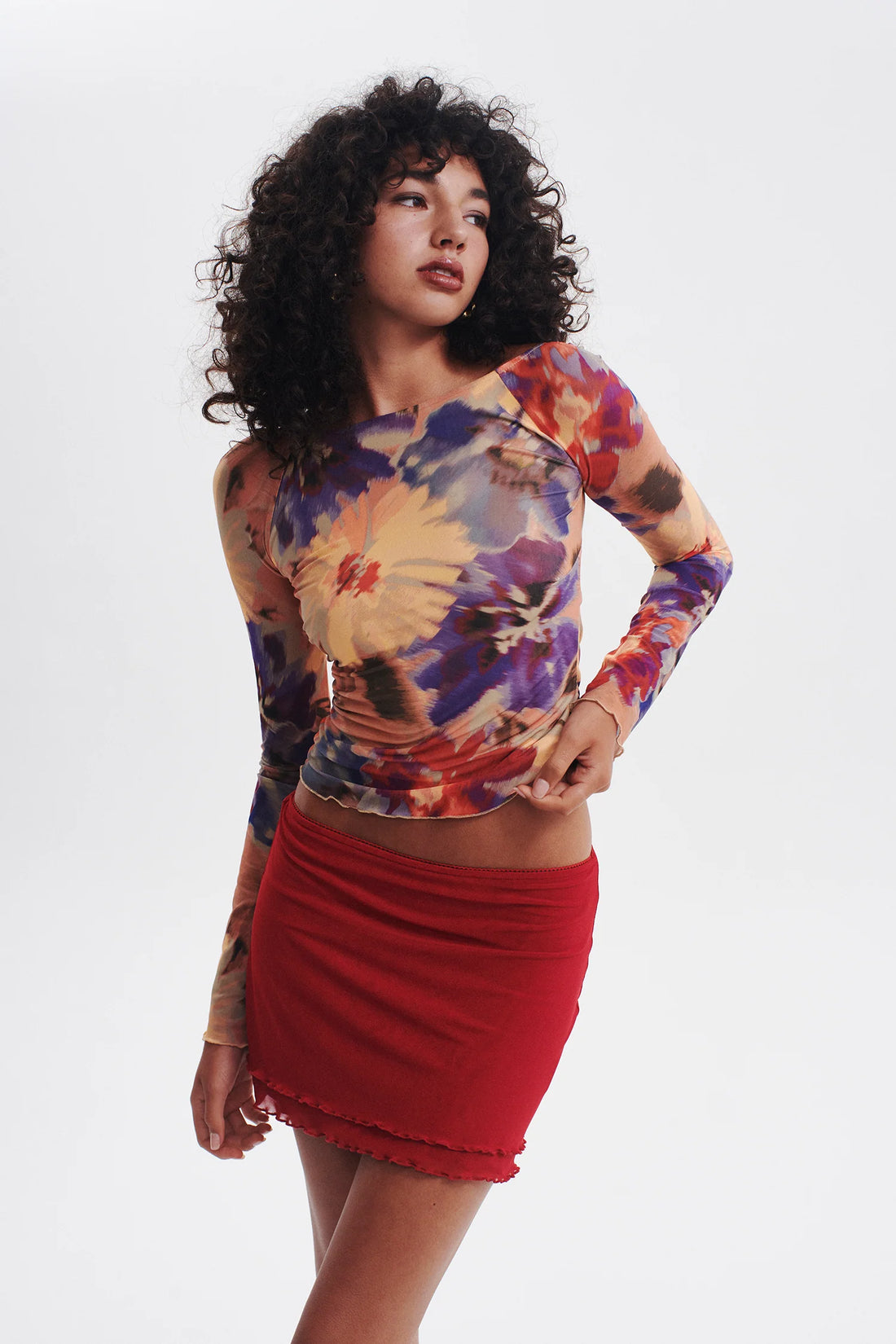 Golden Hour Backless Top Vintage Floral