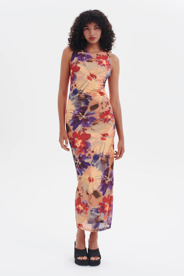 Golden Hour Midi Dress Vintage Floral