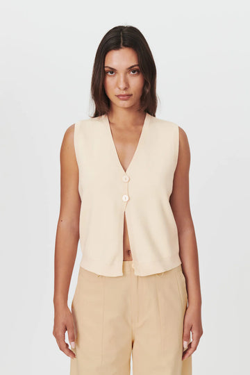 Goldie Knit Vest Creame
