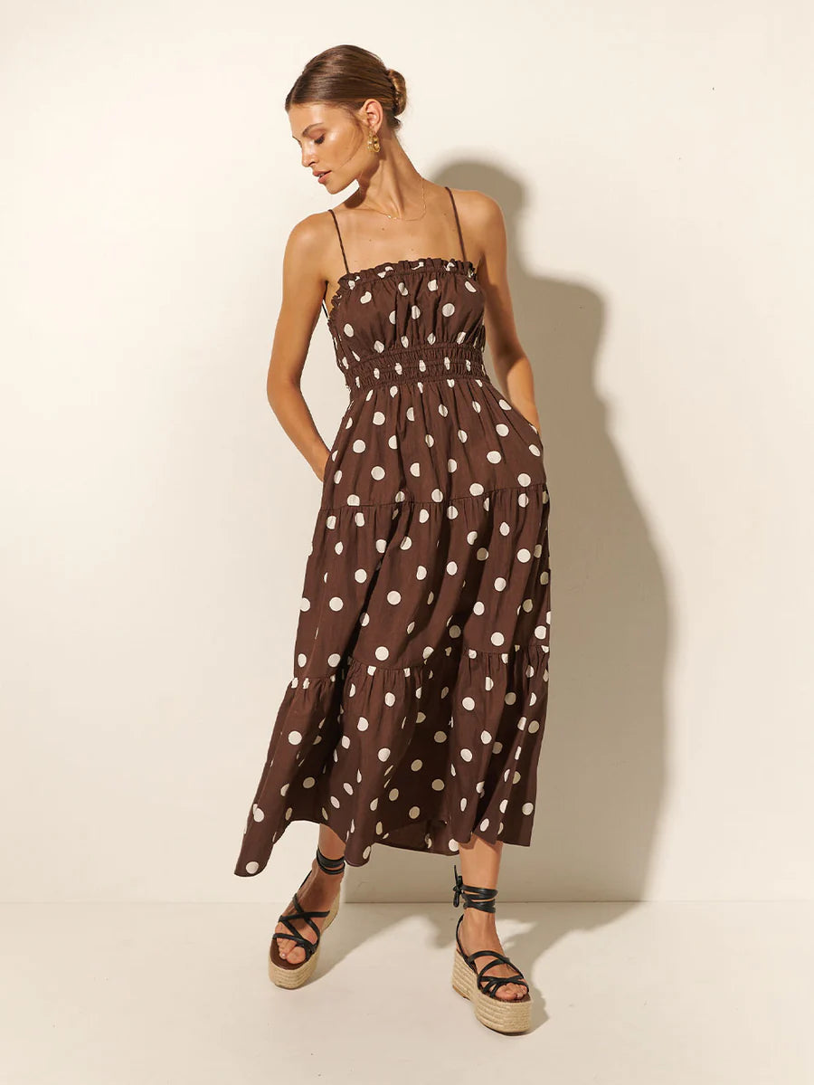 Harper Midi Dress Chocolate