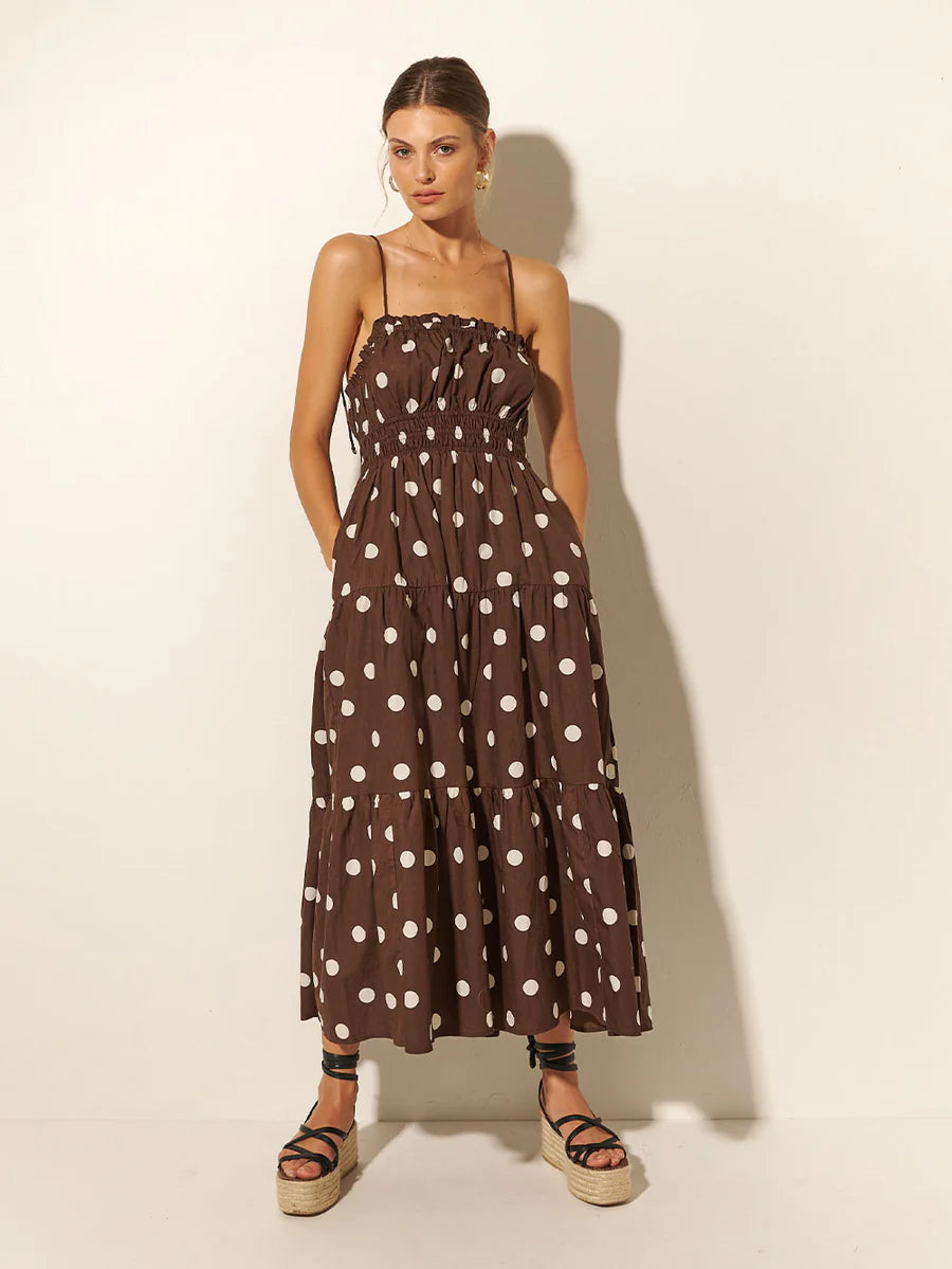 Harper Midi Dress Chocolate
