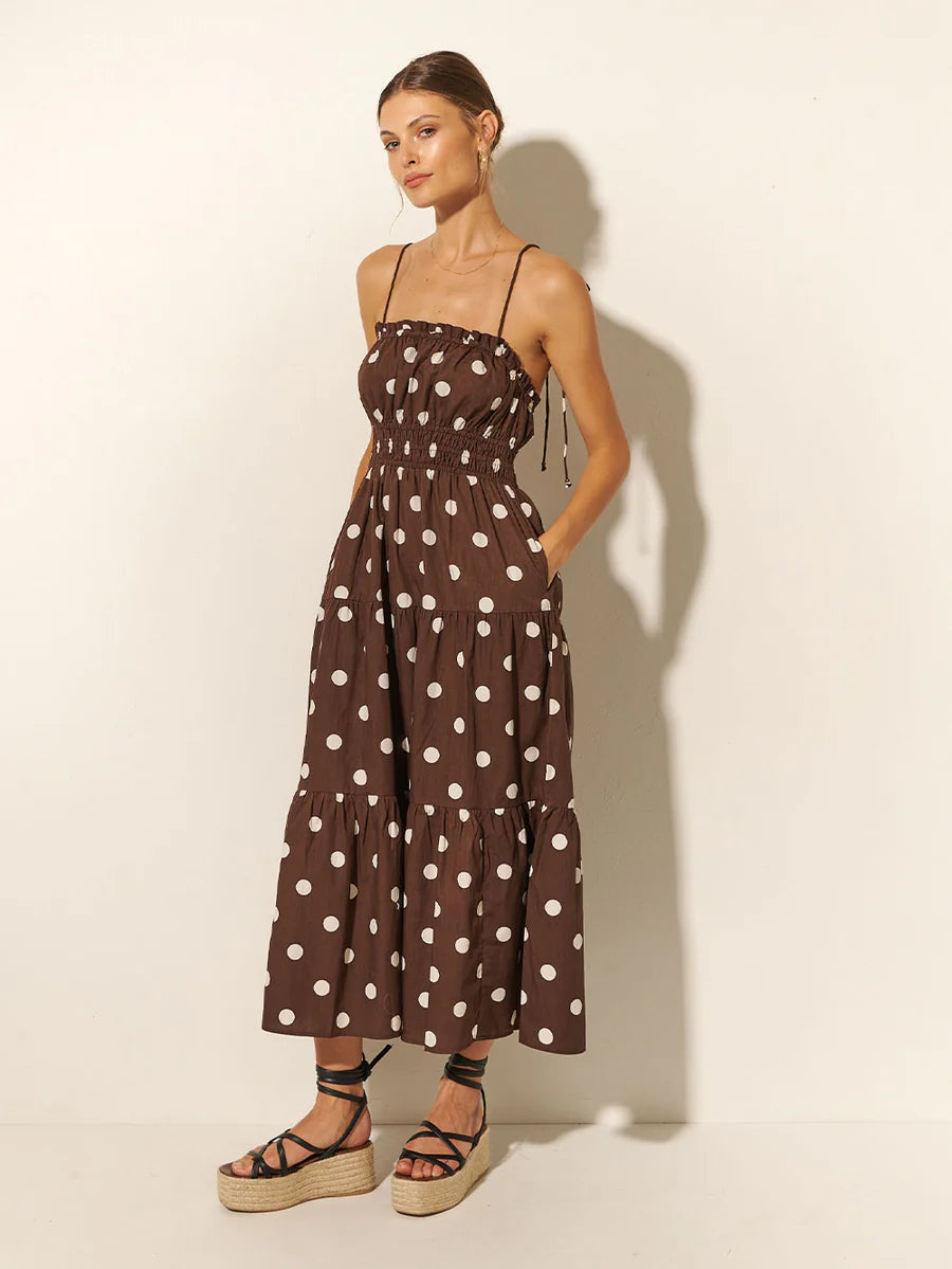 Harper Midi Dress Chocolate