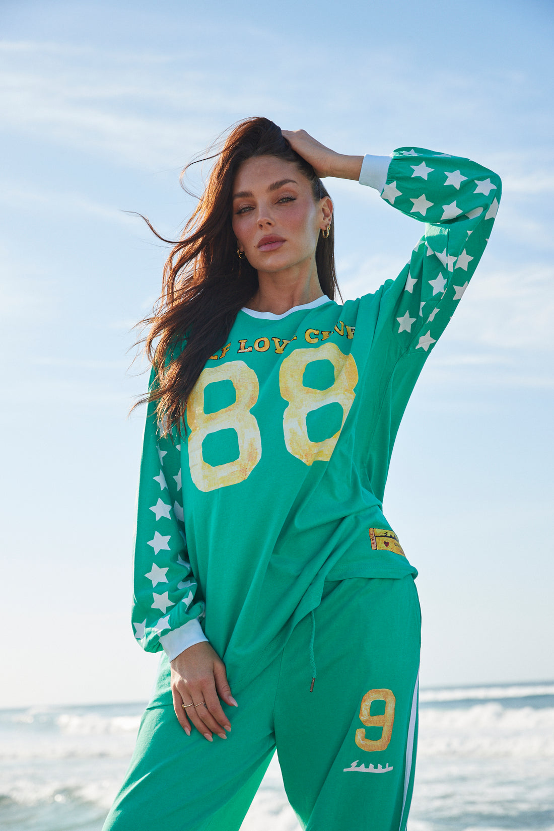 THE LONG SLEEVE YOU CUTE TEE GREEN