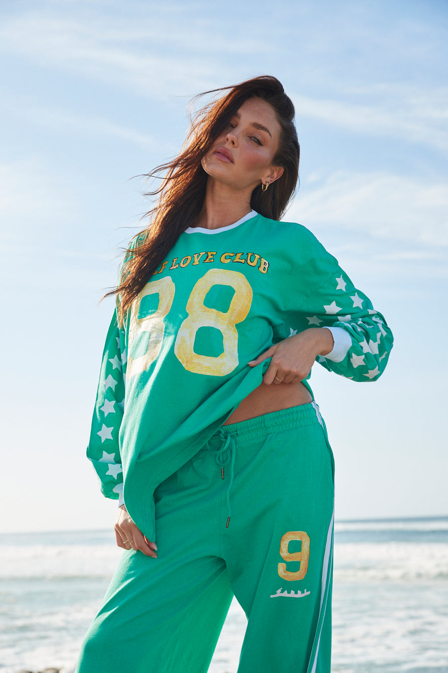 THE LONG SLEEVE YOU CUTE TEE GREEN