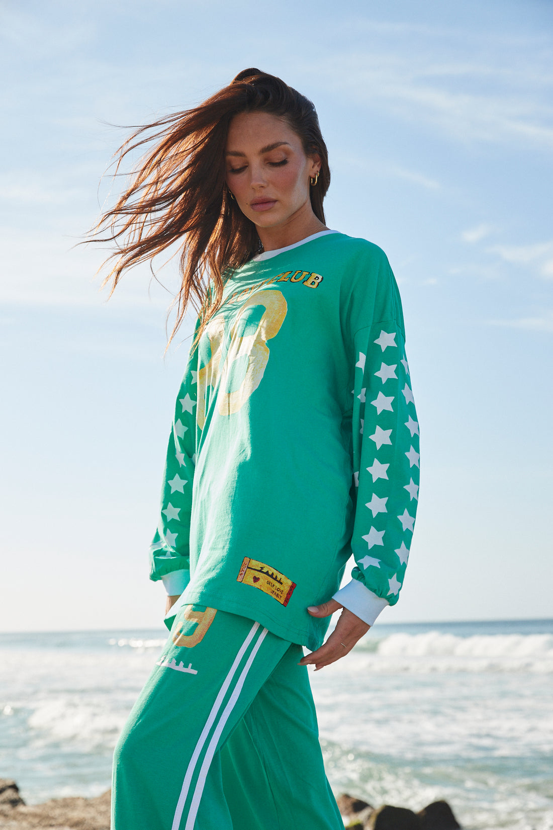 THE LONG SLEEVE YOU CUTE TEE GREEN