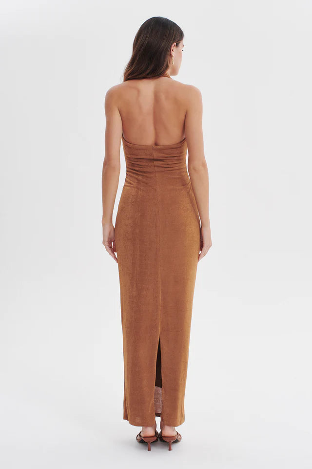 Justine Midi Dress Brown Sugar