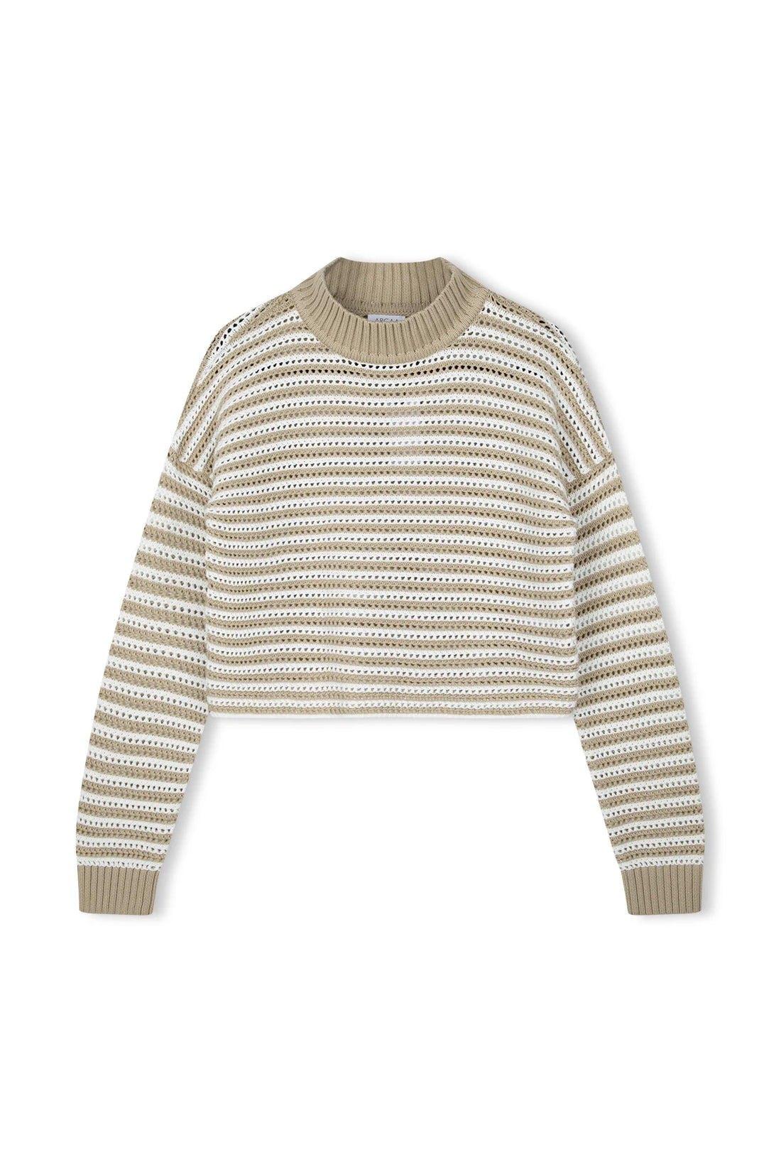 June Cropped Sweater Cream | Taupe