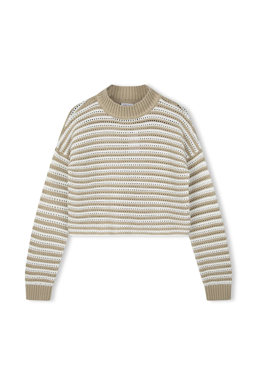 June Cropped Sweater Cream | Taupe