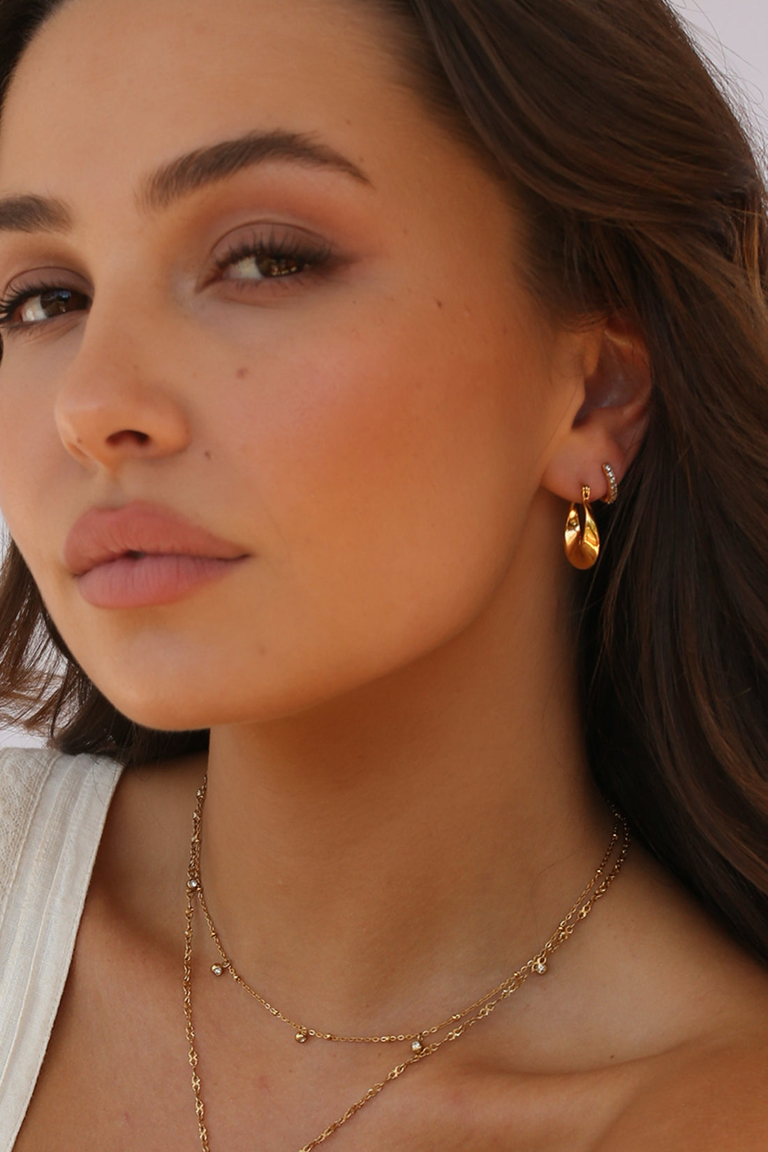 Lane Hoop Earrings Gold