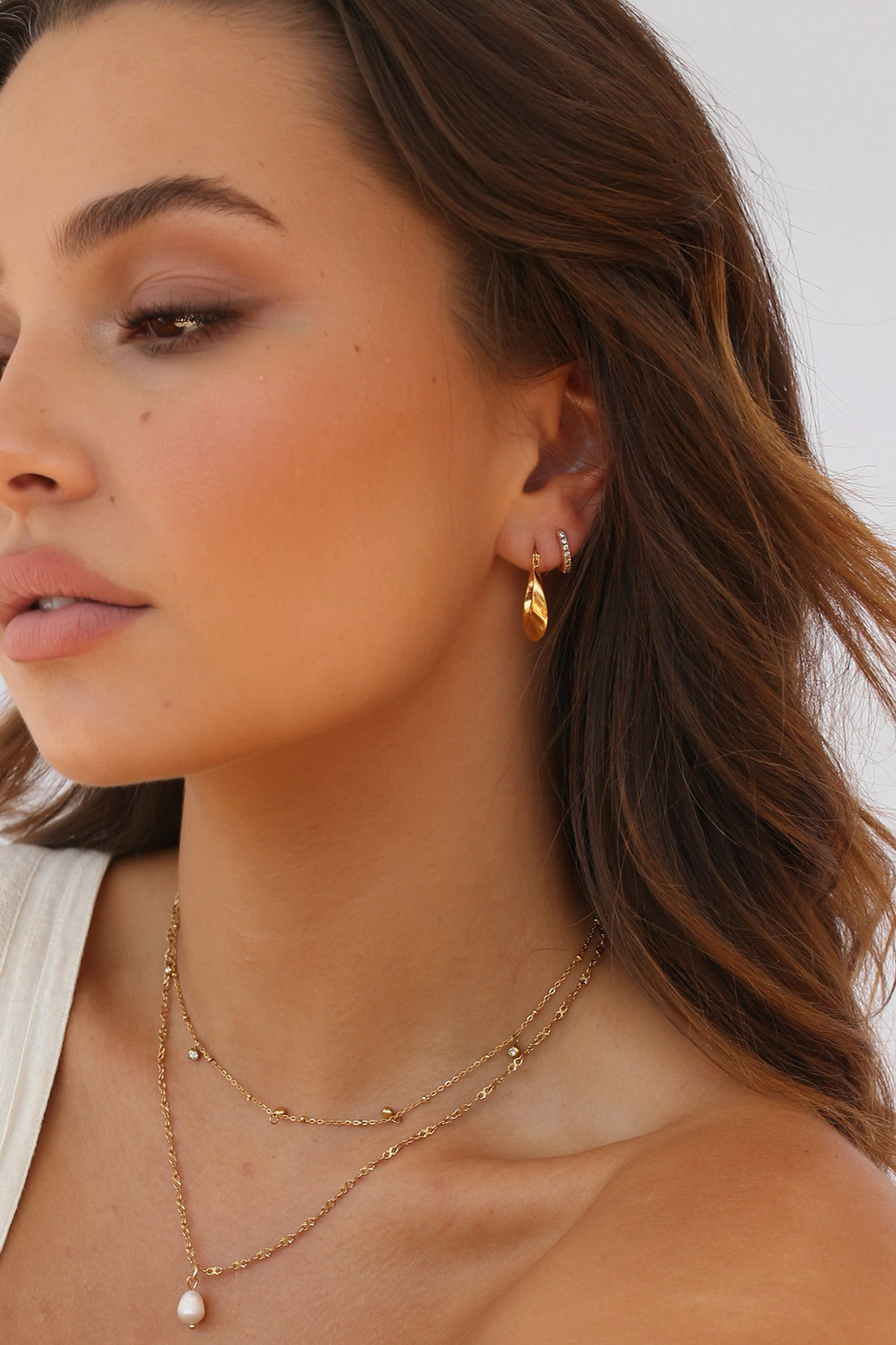 Lane Hoop Earrings Gold