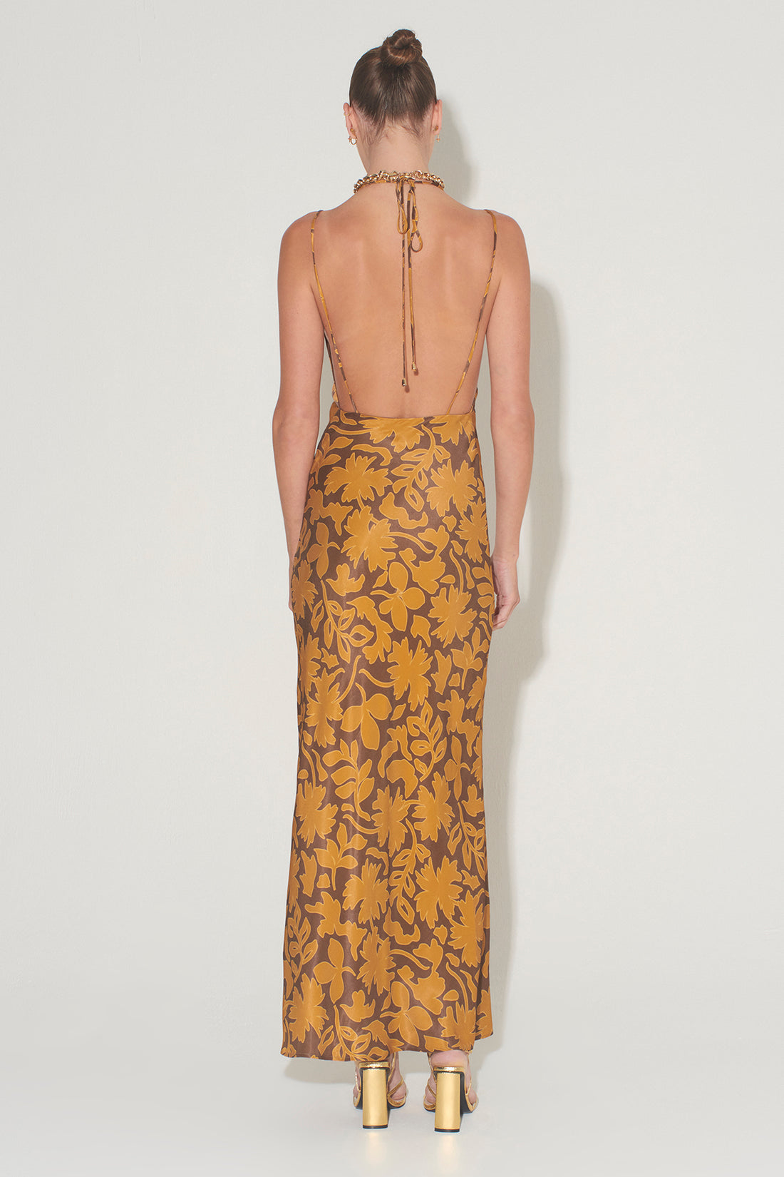 Meadow Dress Gold Leaf