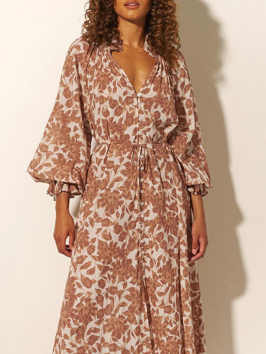 Milano Maxi Dress Walnut