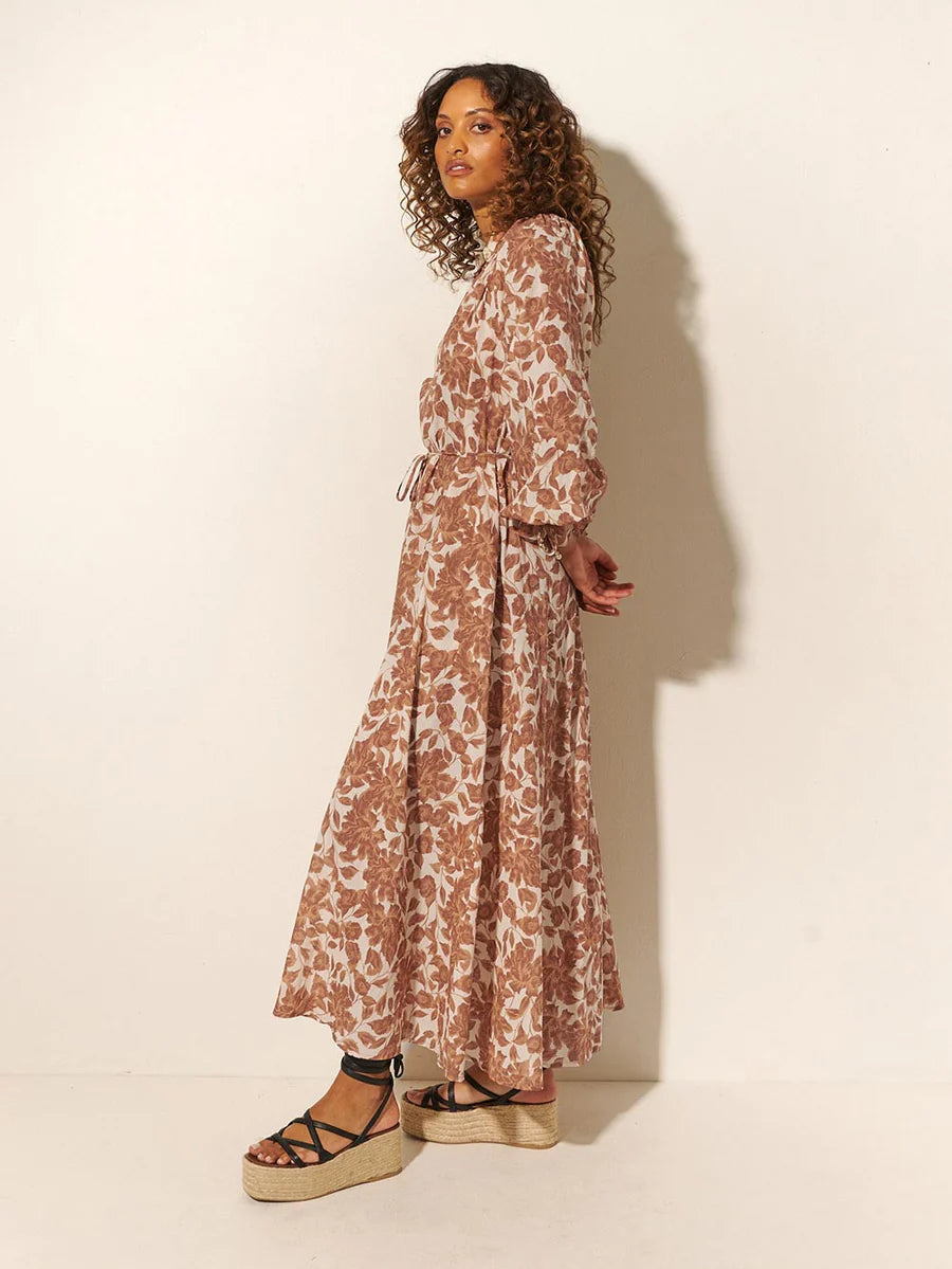 Milano Maxi Dress Walnut