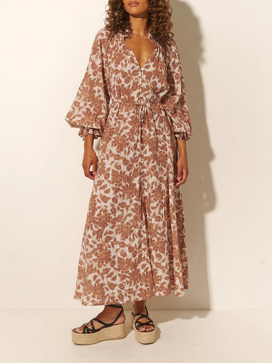 Milano Maxi Dress Walnut