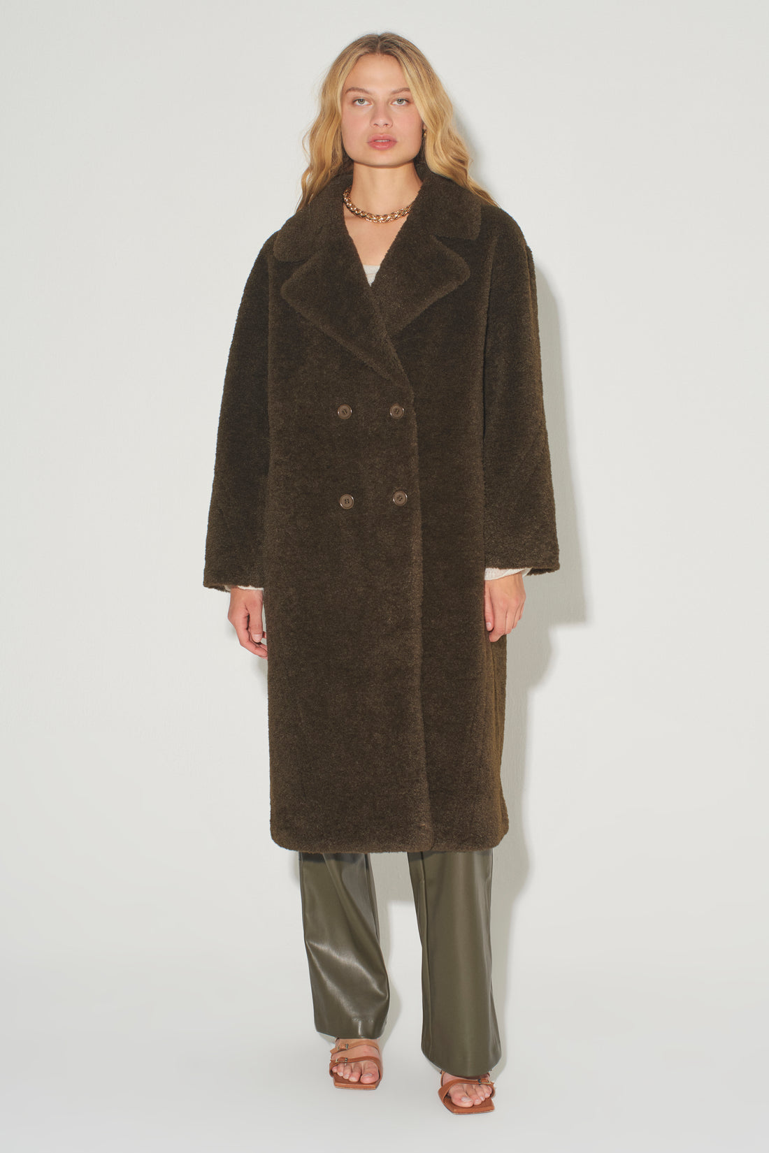 NOLA TEDDY COAT MOSS