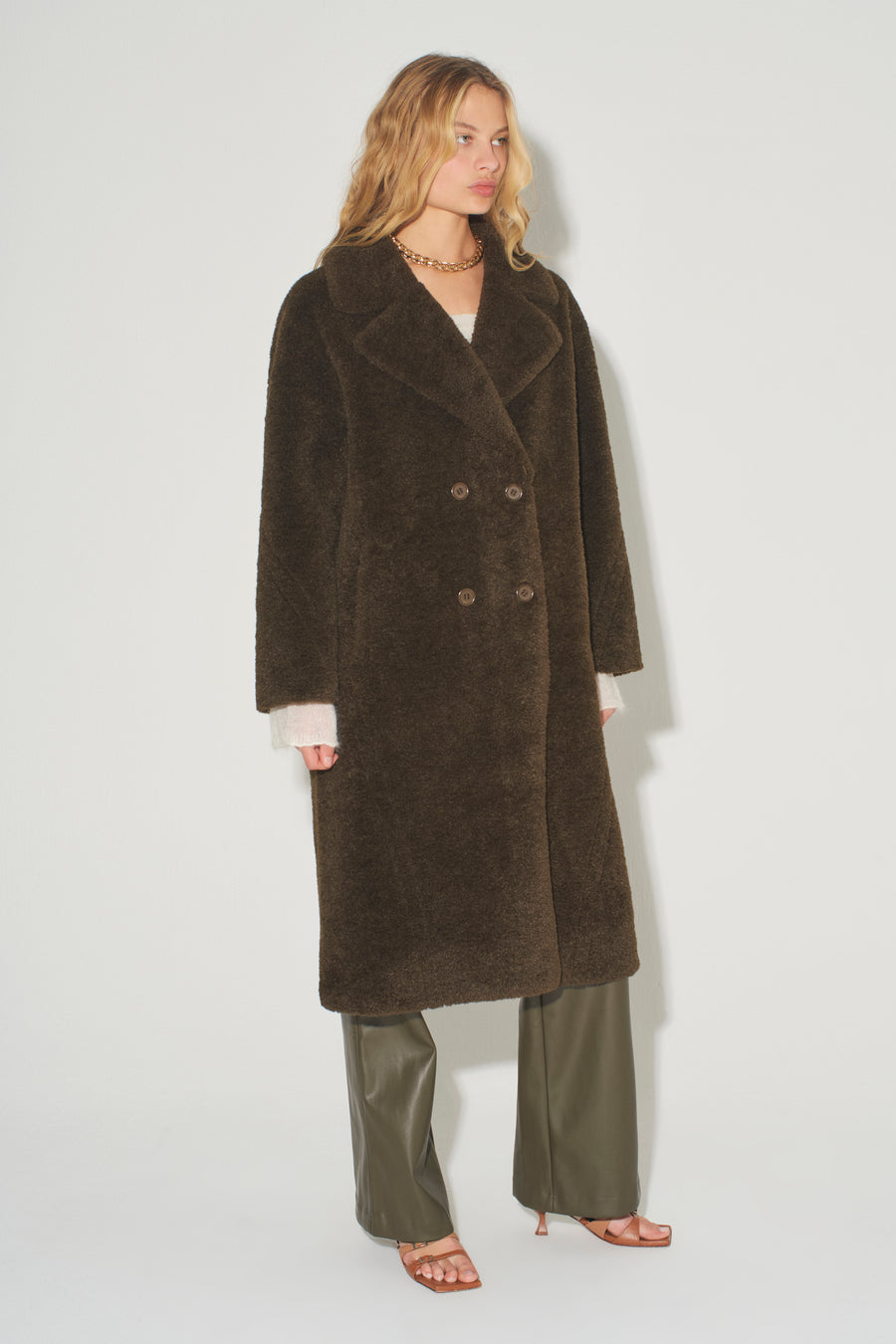 NOLA TEDDY COAT MOSS