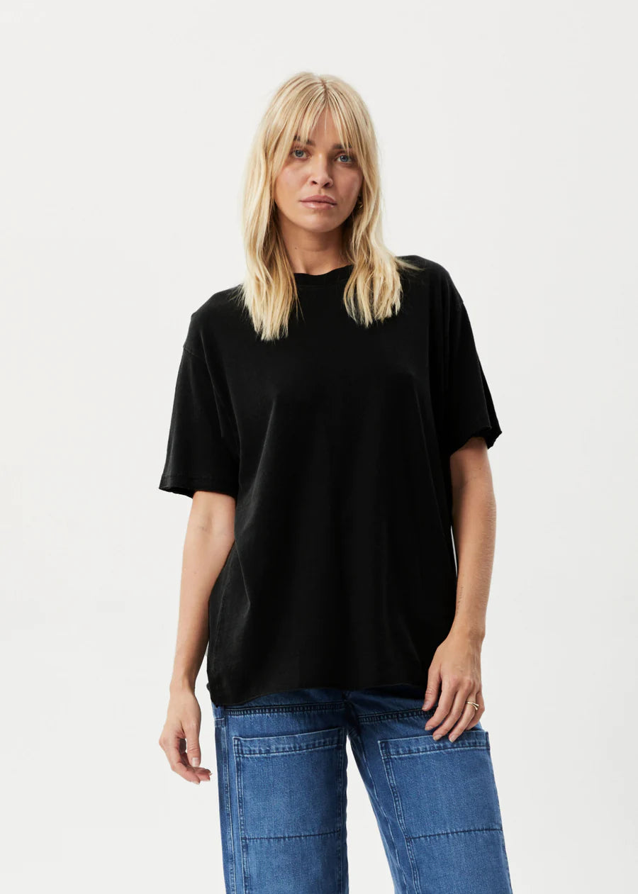 SLAY OVERSIZED HEMP TEE BLACK