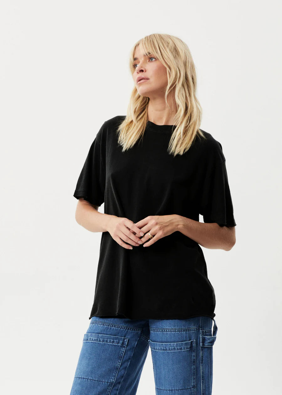 SLAY OVERSIZED HEMP TEE BLACK