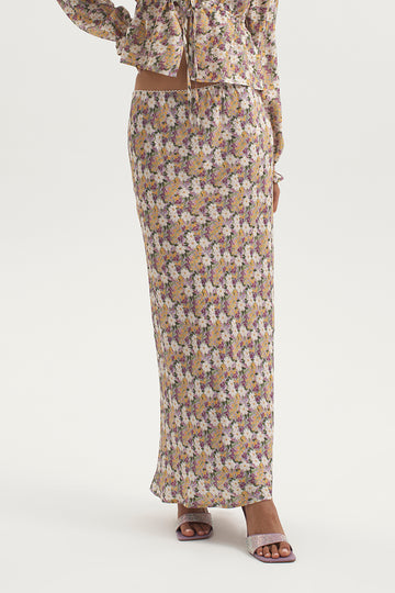 CHASE BIAS MAXI SKIRT FLORAL