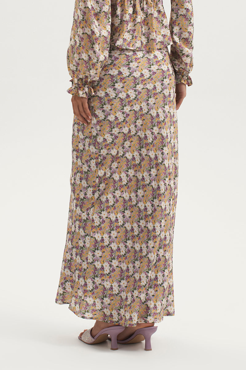 CHASE BIAS MAXI SKIRT FLORAL
