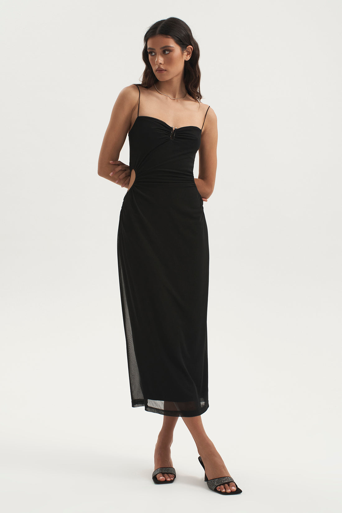 POISION MESH DRESS BLACK