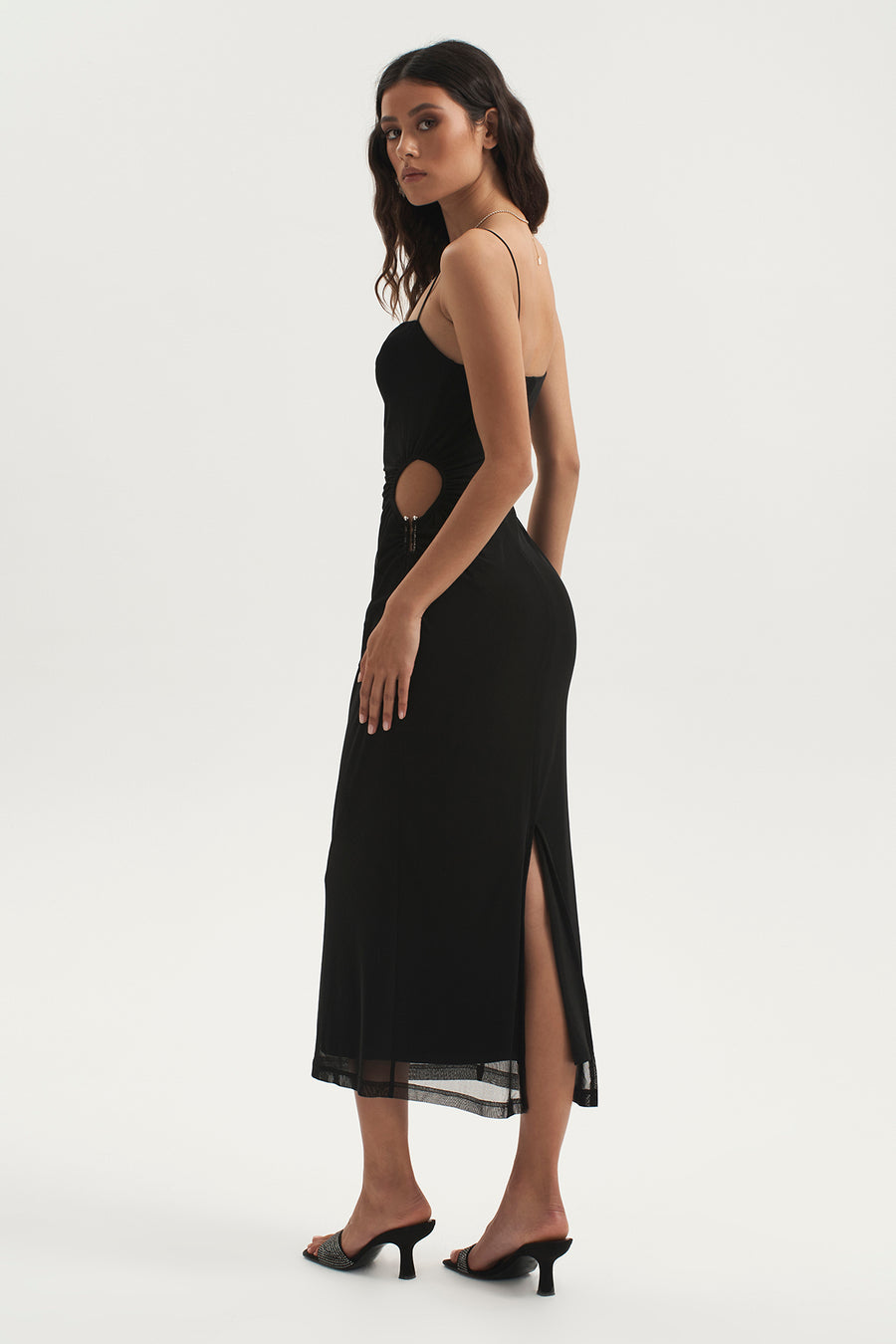 POISION MESH DRESS BLACK