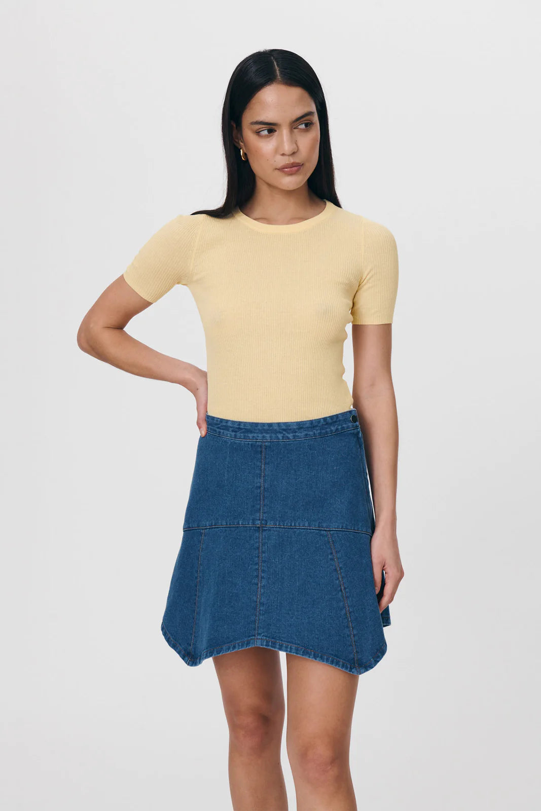 Paloma Organic Mini Skirt Classic Denim