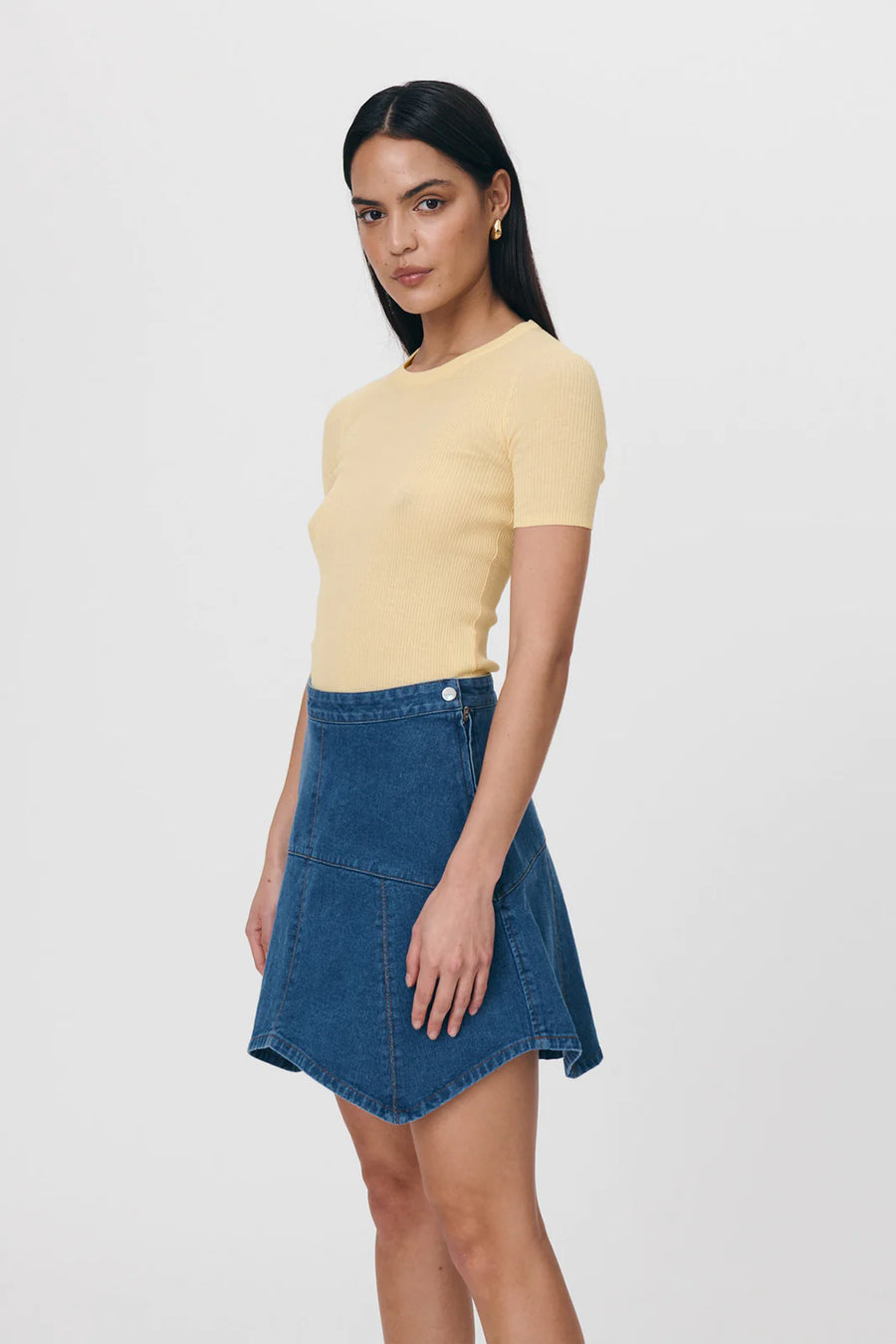 Paloma Organic Mini Skirt Classic Denim