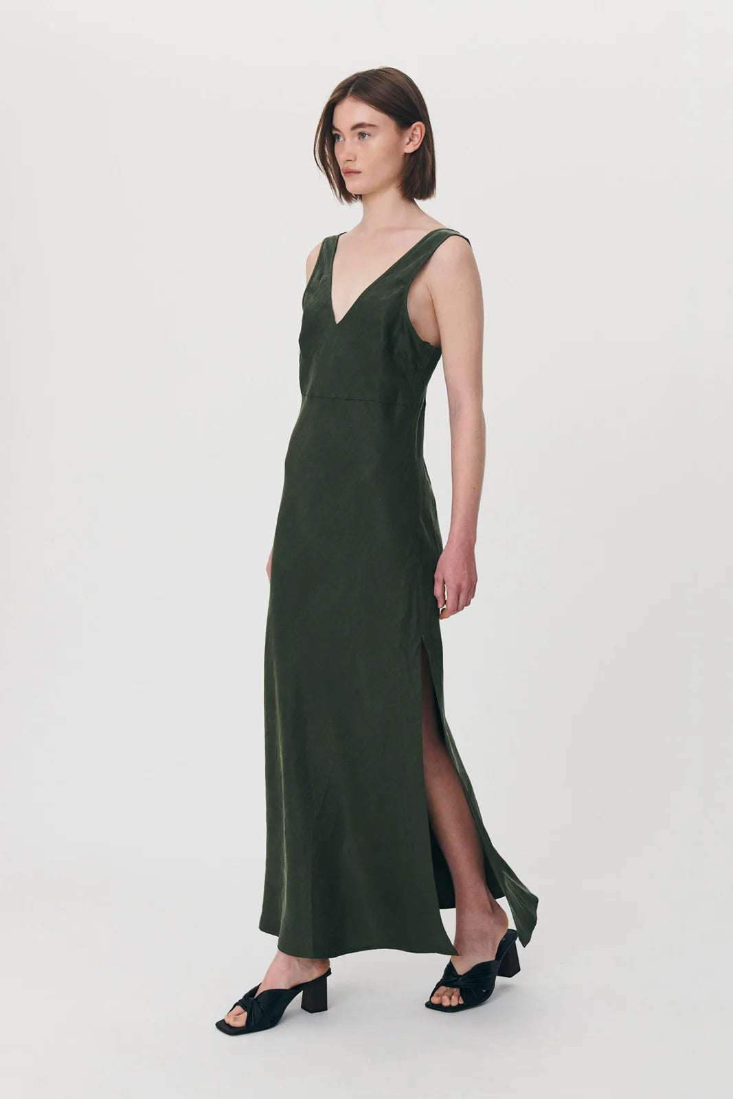 Regina Midi Dress Olive
