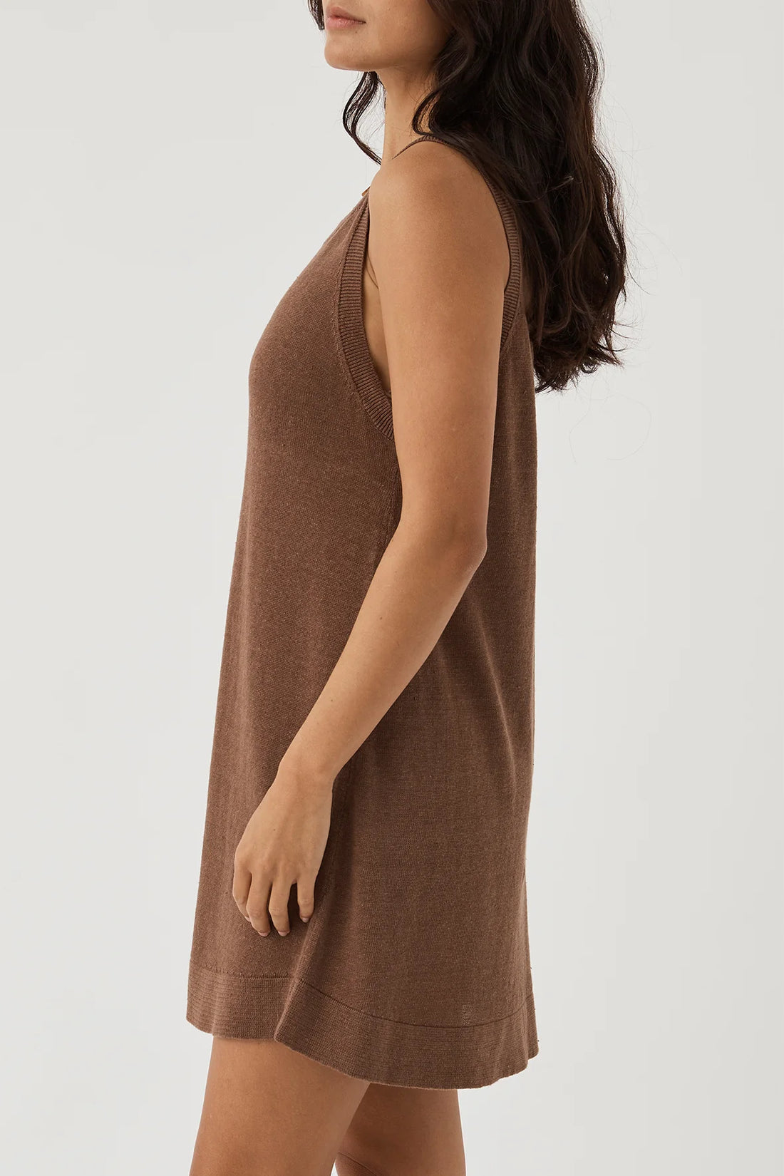 Brie Shift Dress in Chocolate