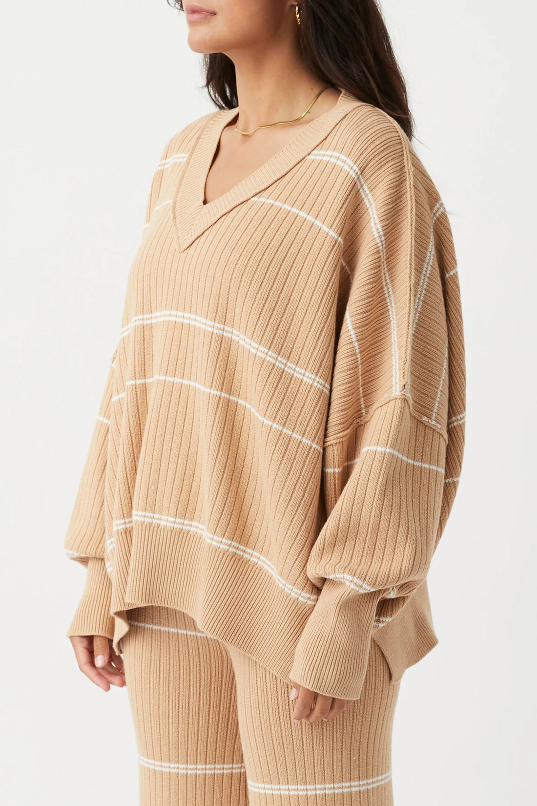 Vera Organic Knit Honey Stripe