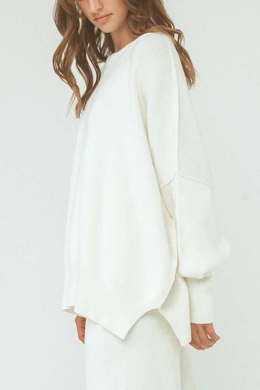 Harper Knit Sweater Organic Cream