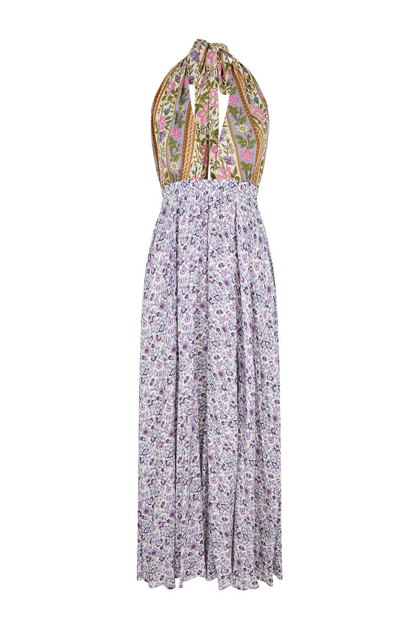 Sienna Halter Maxi Dress Lilac