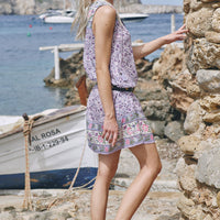 Sienna Sleeveless Tunic Dress Lilac