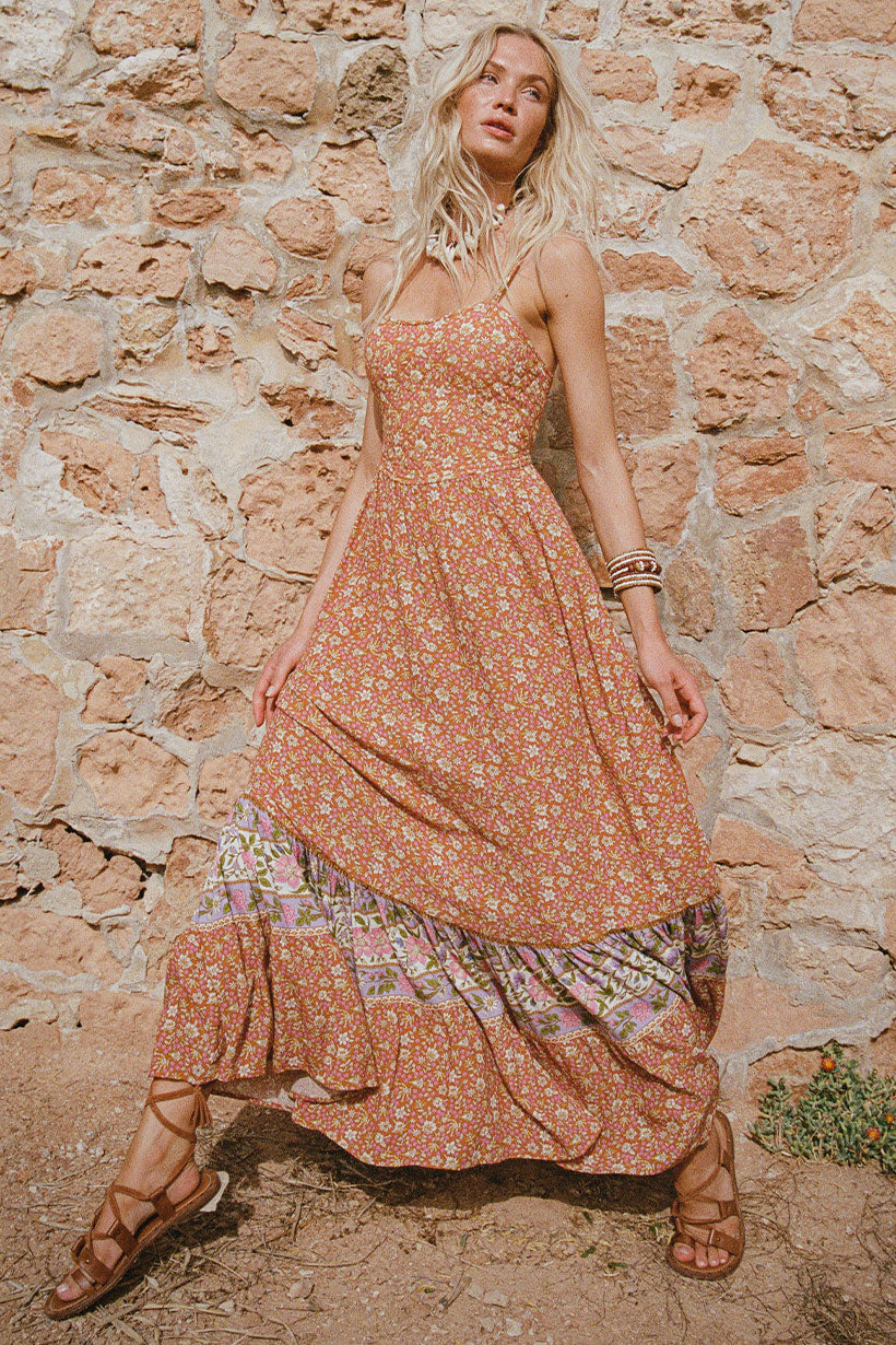 Sienna Strappy Maxi Dress Clay