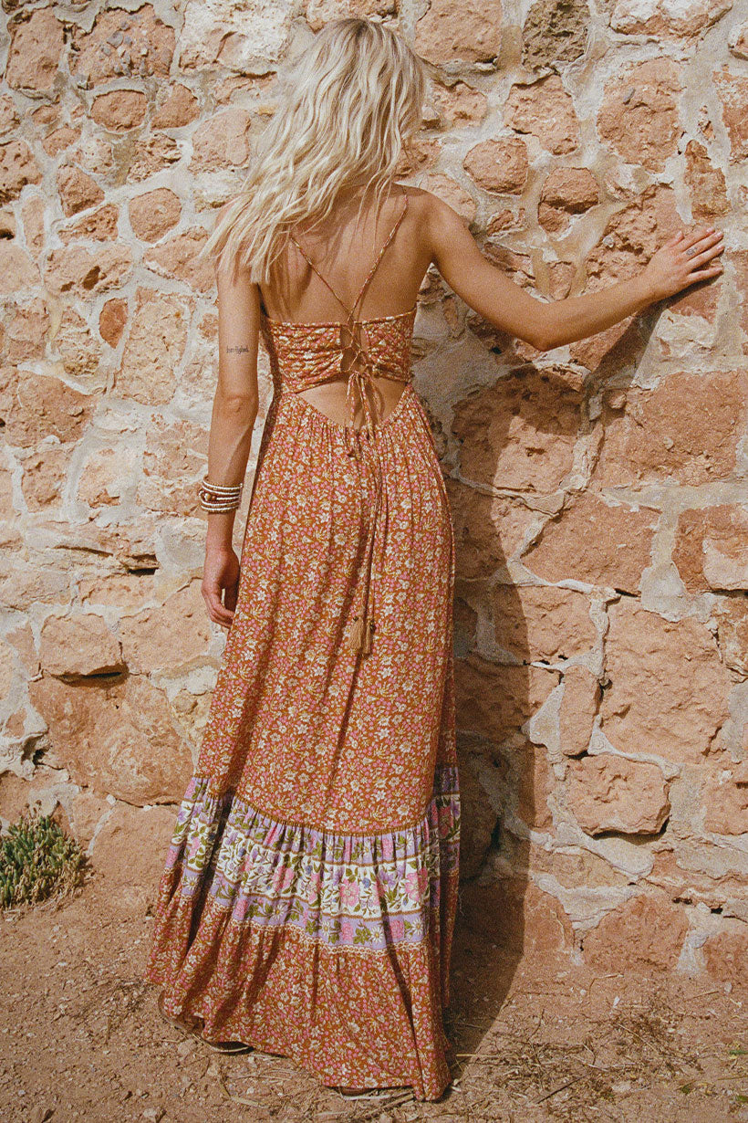 Sienna Strappy Maxi Dress Clay