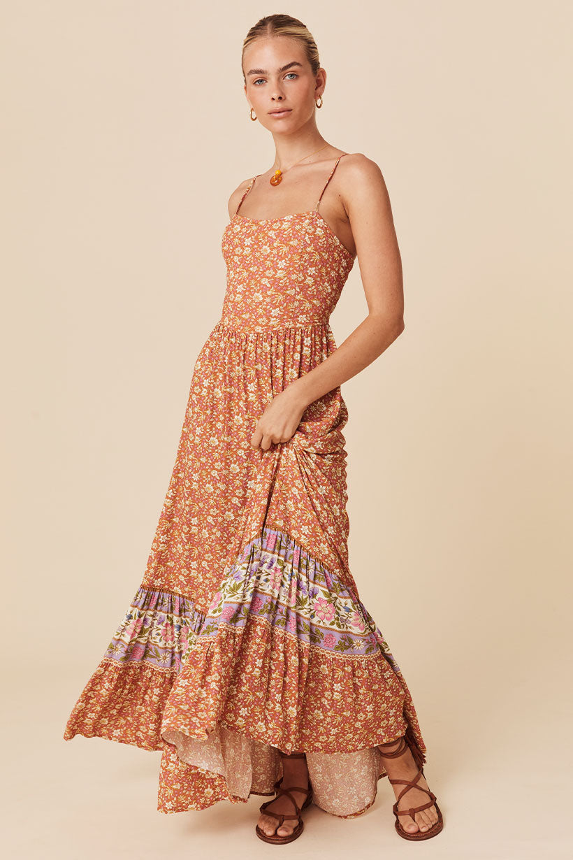 Sienna Strappy Maxi Dress Clay