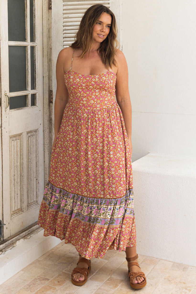 Sienna Strappy Maxi Dress Clay