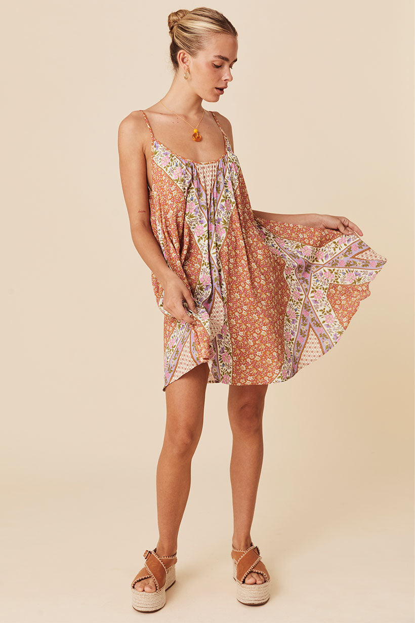 Sienna Strappy Mini Dress Clay