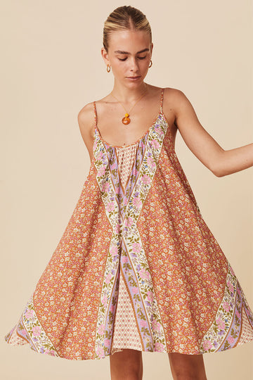 Sienna Strappy Mini Dress Clay