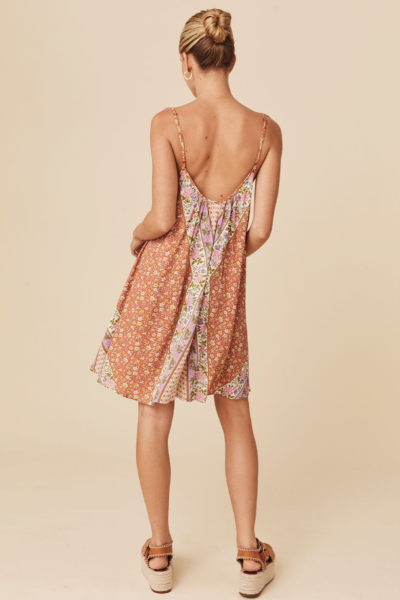 Sienna Strappy Mini Dress Clay