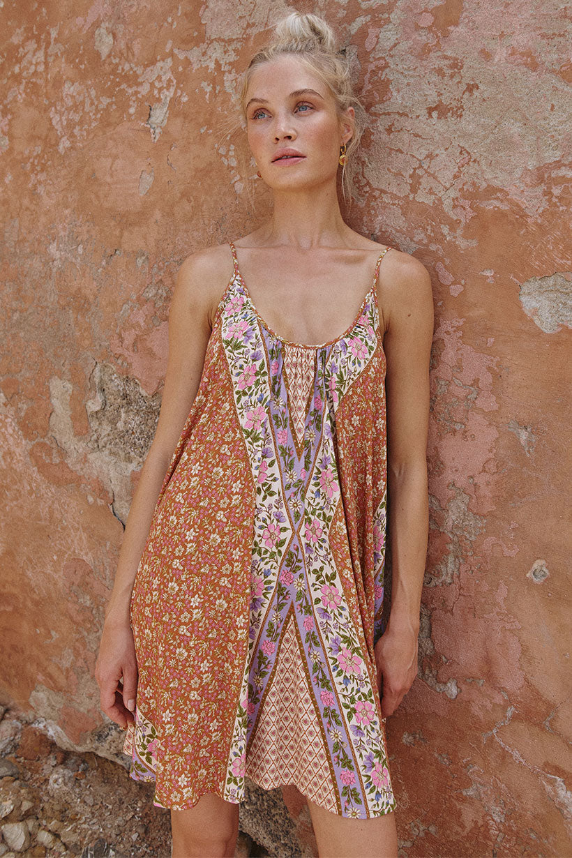 Sienna Strappy Mini Dress Clay