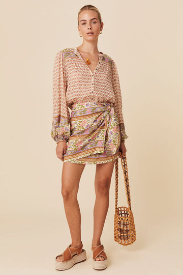 Sienna Wrap Skirt Clay