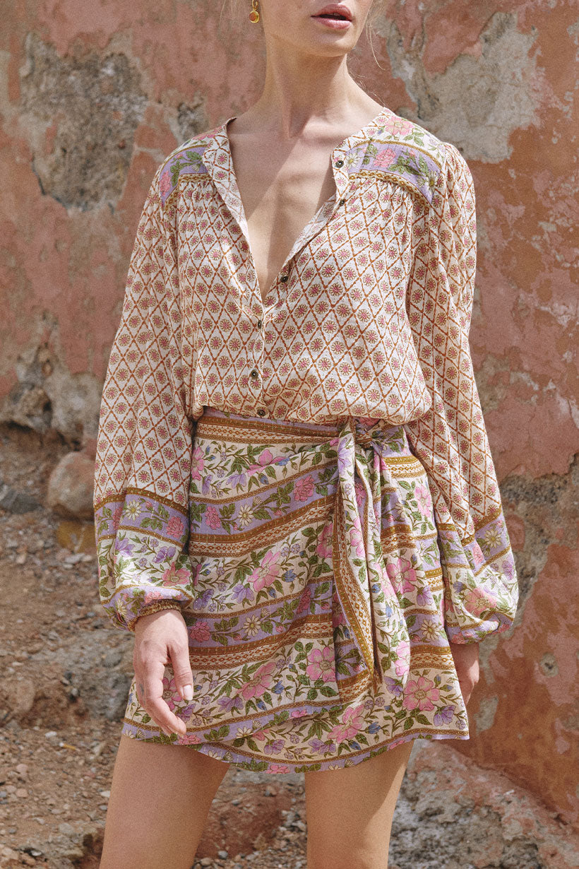 Sienna Wrap Skirt Clay