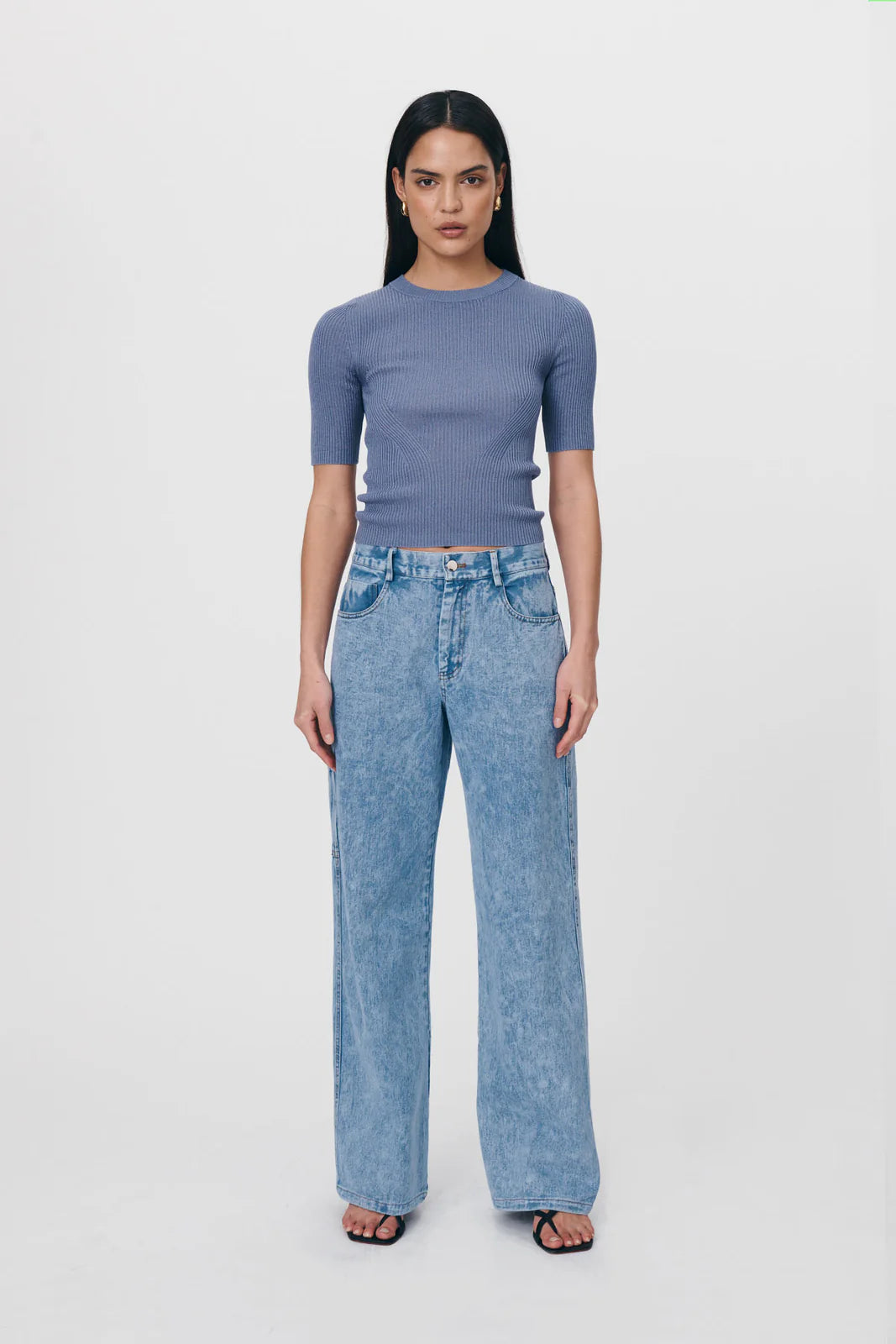 Silvie Organic Straight Jeans Vintage Blue