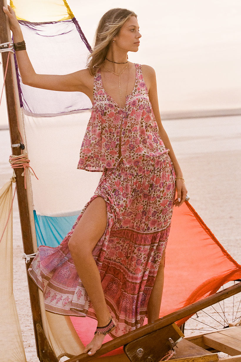 Elysian Maxi Skirt Petunia